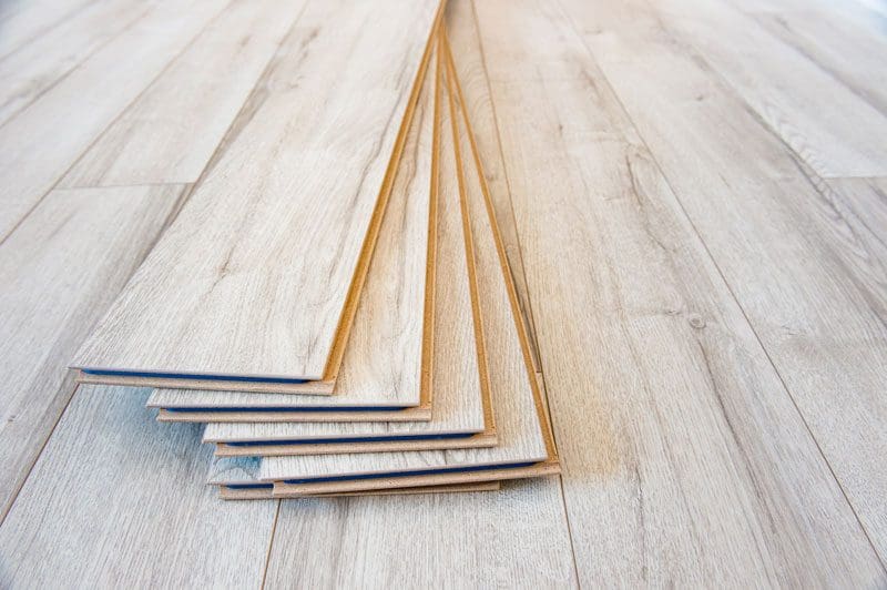 Light colored wood styled laminate flooring
