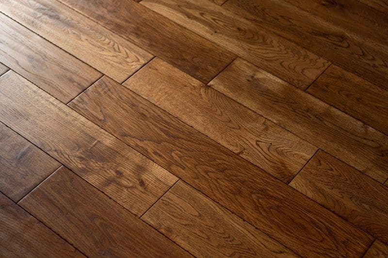 Closeup look of oak wood flooring